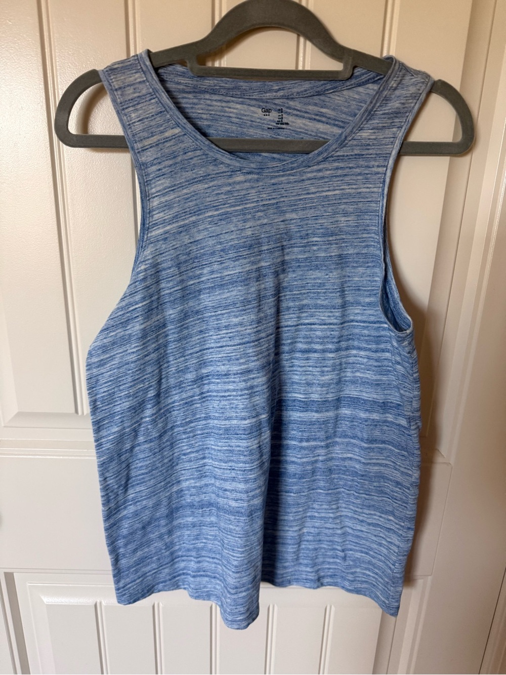 Light Blue Striped Women's Tank Top